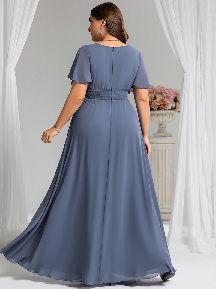 ever KIMORA|Simple Chiffon Pleated A-Line Bridesmaid Dress