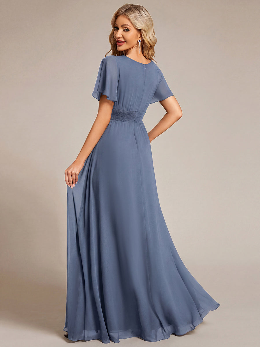 ever KIMORA|Simple Chiffon Pleated A-Line Bridesmaid Dress