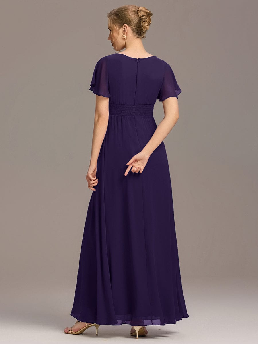 ever KIMORA|Simple Chiffon Pleated A-Line Bridesmaid Dress