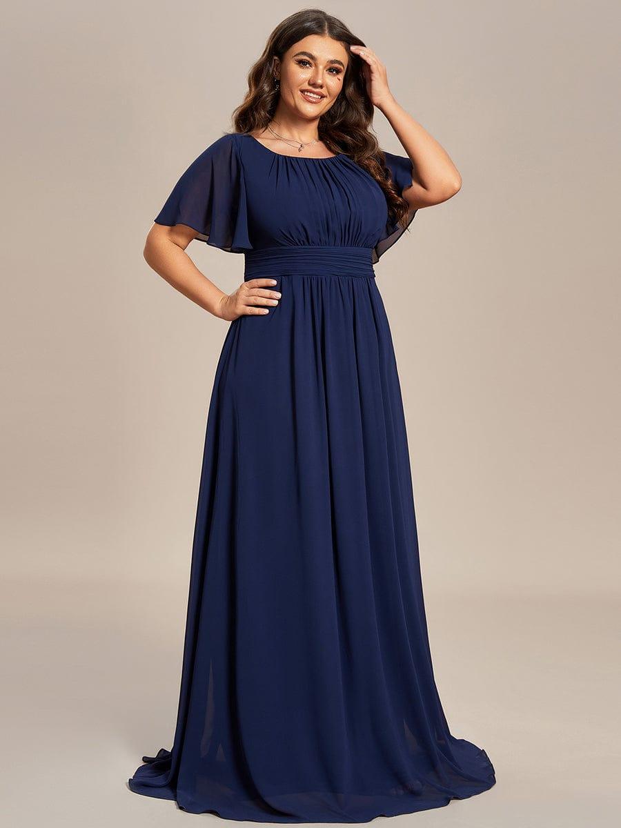 ever KIMORA|Simple Chiffon Pleated A-Line Bridesmaid Dress