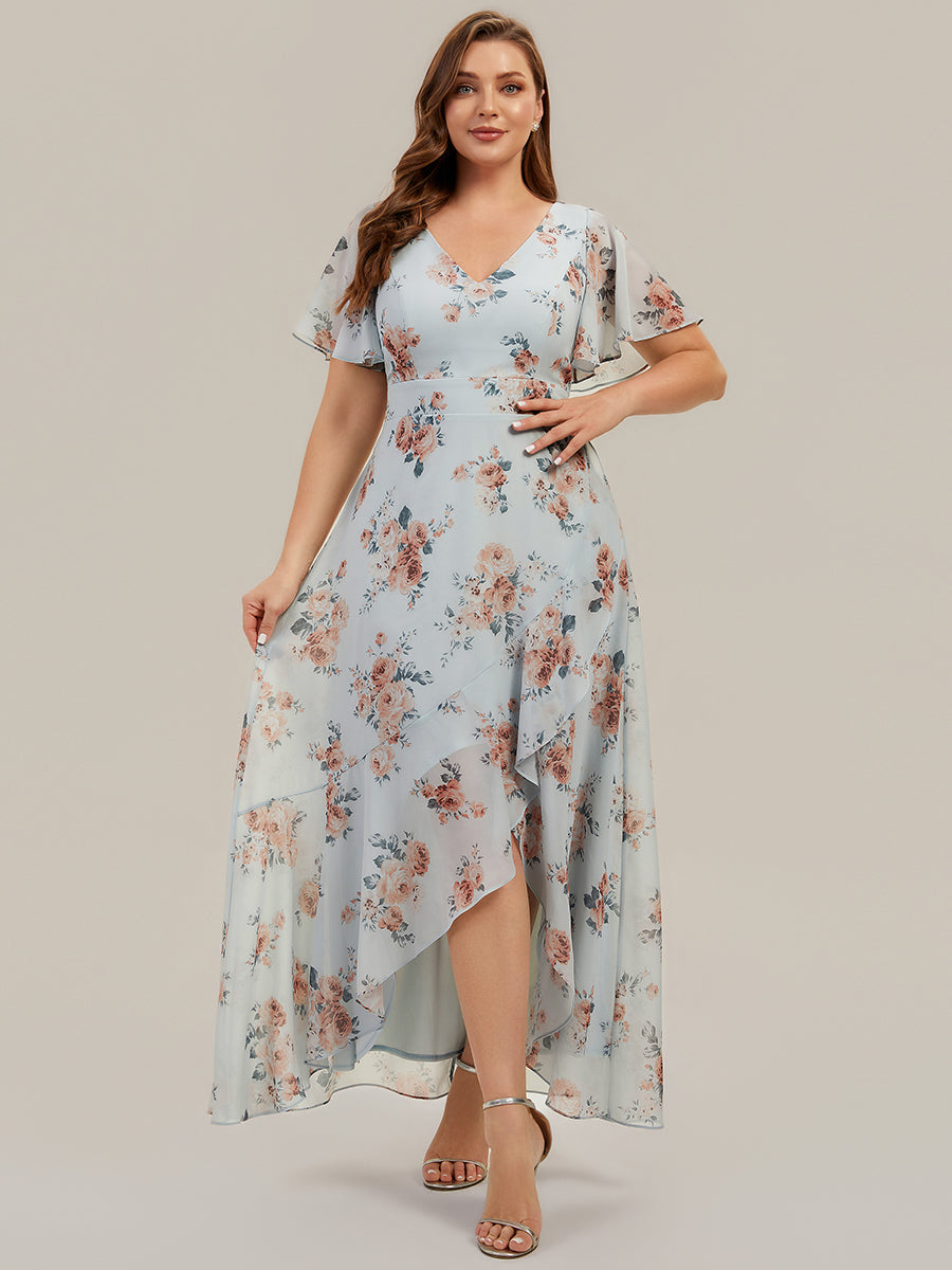 Plus Size Ruched Chiffon Bridesmaid Dress
