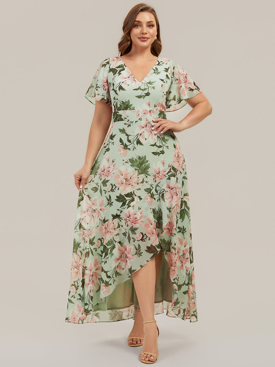 Plus Size Ruched Chiffon Bridesmaid Dress