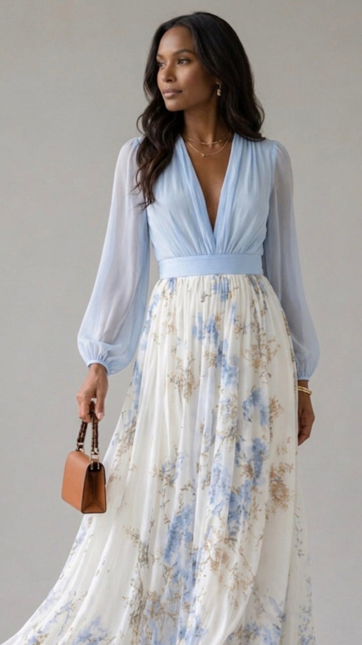 Elegant Floral Maxi Dress