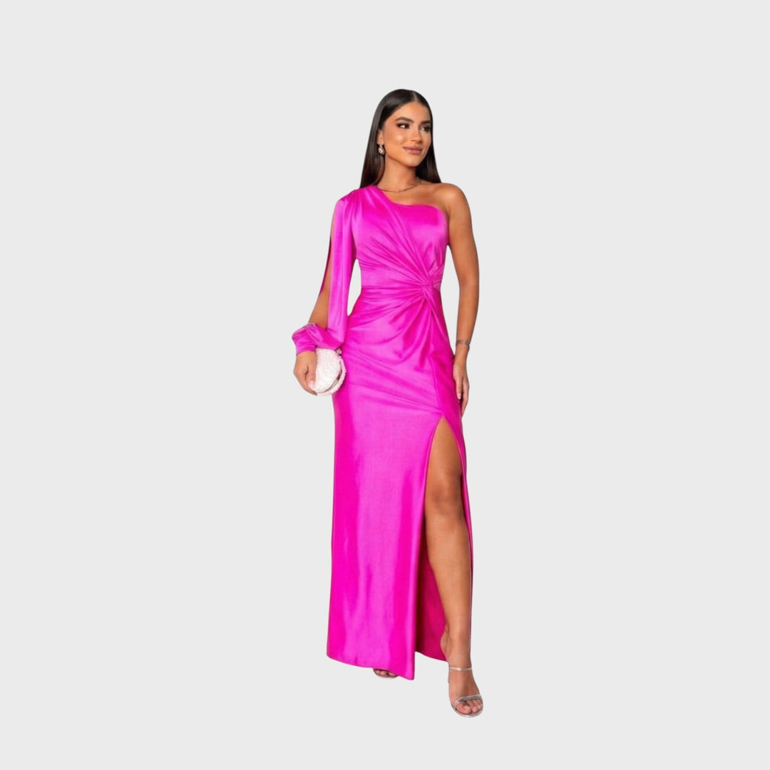 LYNN™ | Elegant Maxi Dress with One-Shoulder Fit for Evening &amp; Parties