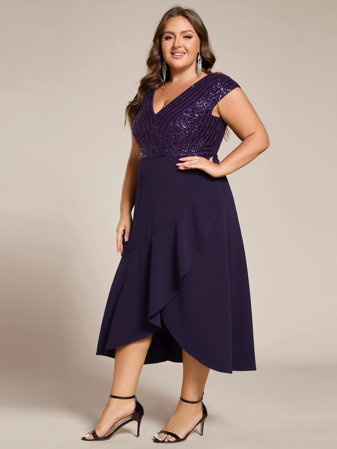 ever BAYLOR|A-Line V-Neck Wedding Guest Dress