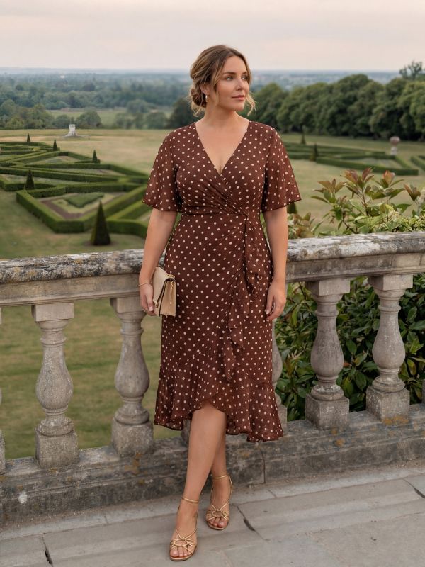 pretty FLORENCIA|Plus Size Printed Mermaid Chiffon Wedding Guest Dress