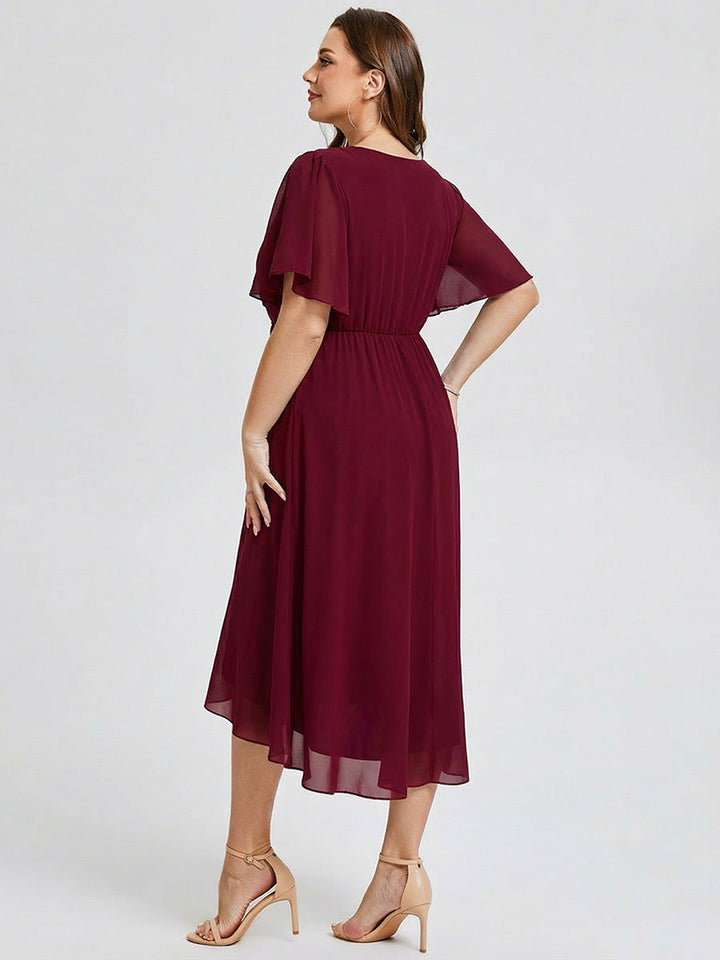 pretty FLORENCIA|Plus Size Printed Mermaid Chiffon Wedding Guest Dress
