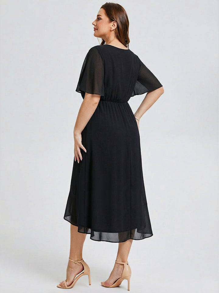 pretty FLORENCIA|Plus Size Printed Mermaid Chiffon Wedding Guest Dress