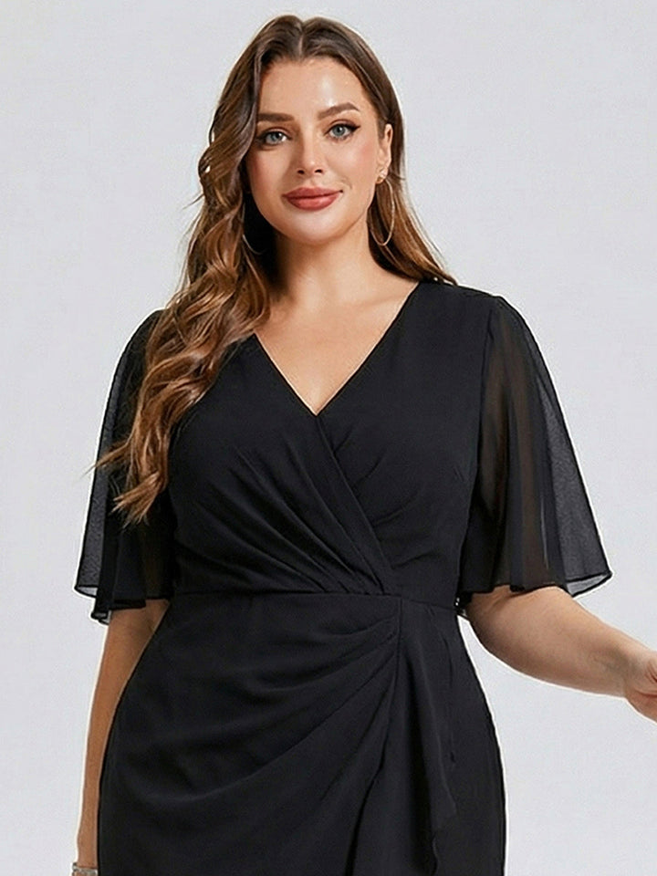 pretty FLORENCIA|Plus Size Printed Mermaid Chiffon Wedding Guest Dress