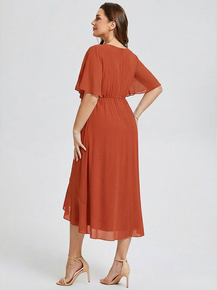 pretty FLORENCIA|Plus Size Printed Mermaid Chiffon Wedding Guest Dress