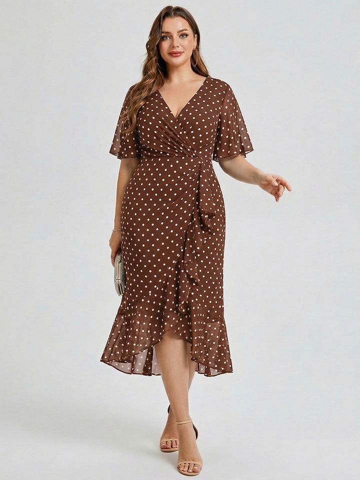 pretty FLORENCIA|Plus Size Printed Mermaid Chiffon Wedding Guest Dress