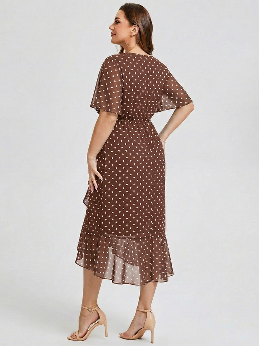 pretty FLORENCIA|Plus Size Printed Mermaid Chiffon Wedding Guest Dress