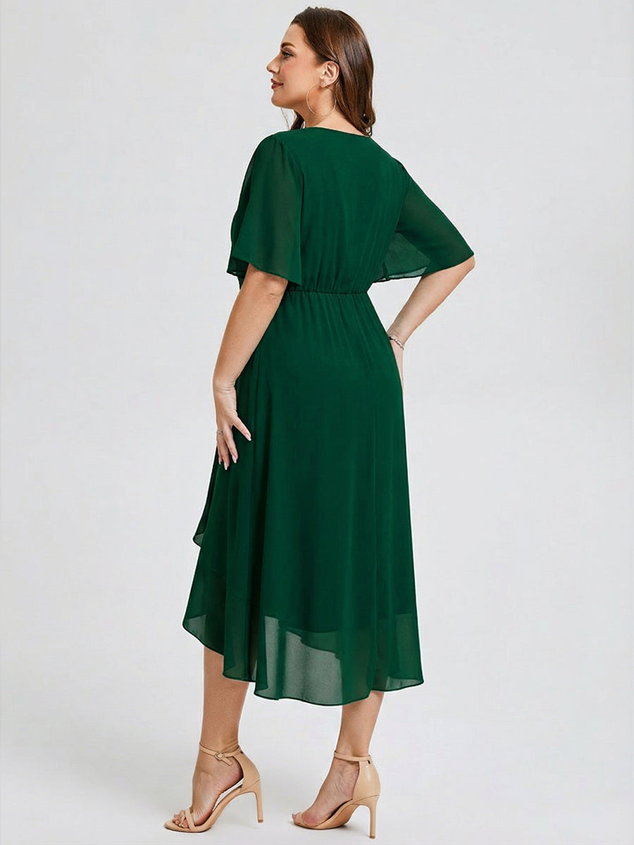 pretty FLORENCIA|Plus Size Printed Mermaid Chiffon Wedding Guest Dress