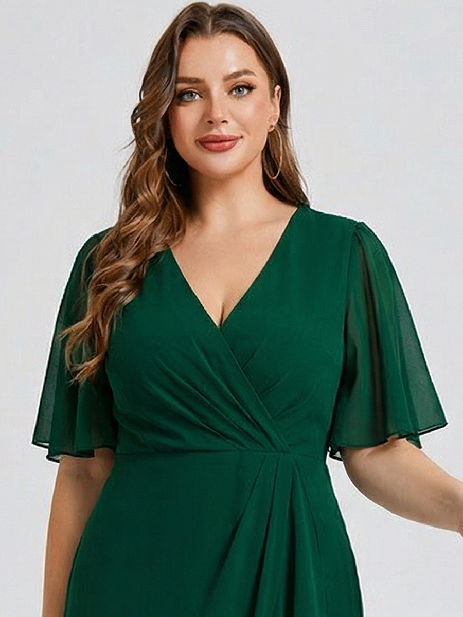 pretty FLORENCIA|Plus Size Printed Mermaid Chiffon Wedding Guest Dress