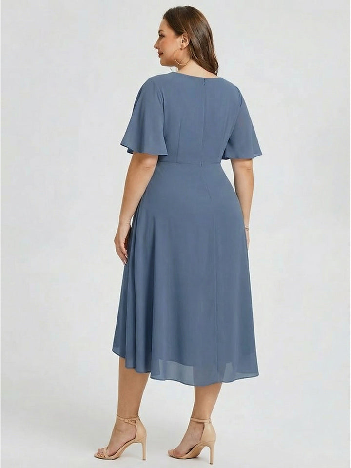 pretty FLORENCIA|Plus Size Printed Mermaid Chiffon Wedding Guest Dress
