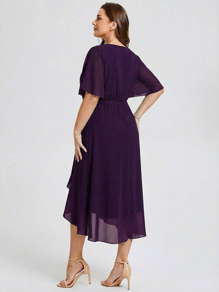 pretty FLORENCIA|Plus Size Printed Mermaid Chiffon Wedding Guest Dress