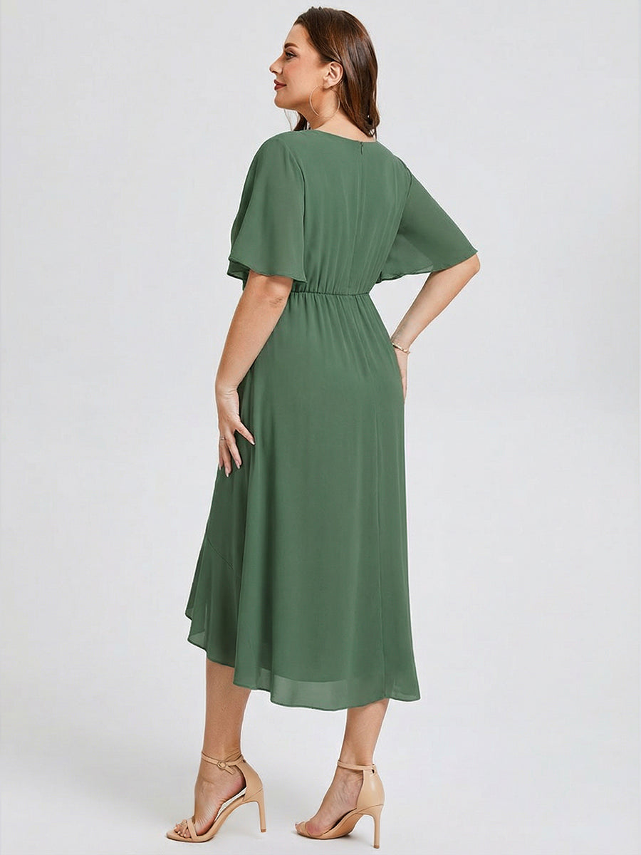 pretty FLORENCIA|Plus Size Printed Mermaid Chiffon Wedding Guest Dress