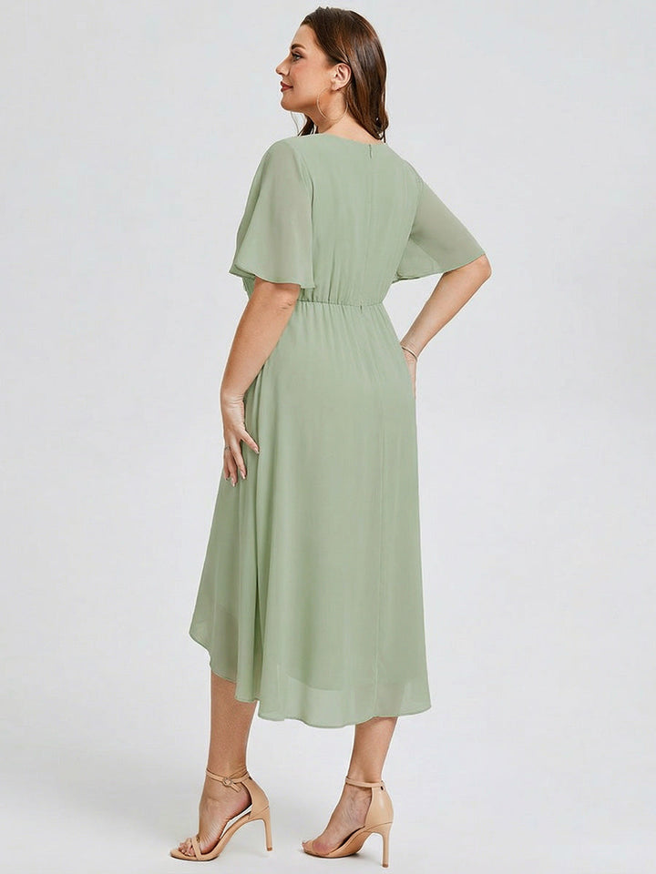 pretty FLORENCIA|Plus Size Printed Mermaid Chiffon Wedding Guest Dress