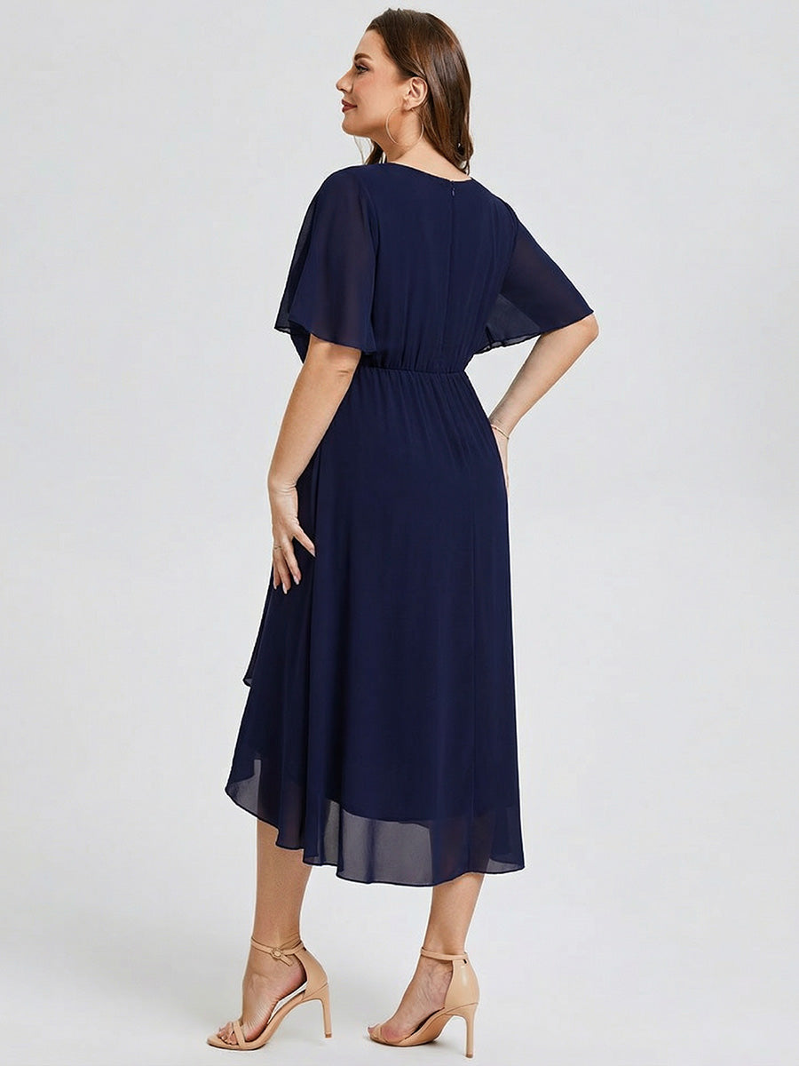 pretty FLORENCIA|Plus Size Printed Mermaid Chiffon Wedding Guest Dress