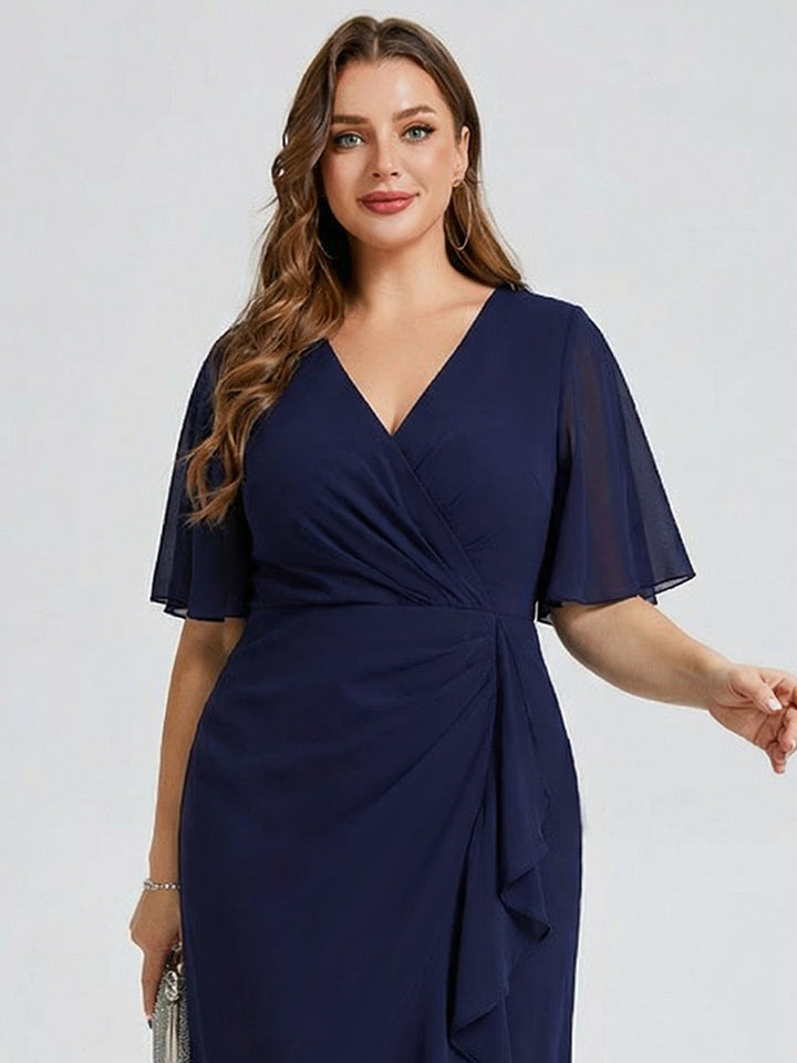 pretty FLORENCIA|Plus Size Printed Mermaid Chiffon Wedding Guest Dress