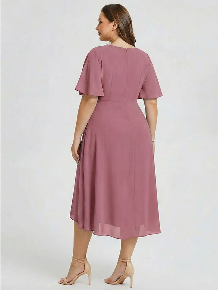 pretty FLORENCIA|Plus Size Printed Mermaid Chiffon Wedding Guest Dress