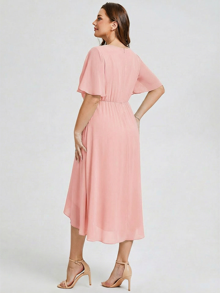 pretty FLORENCIA|Plus Size Printed Mermaid Chiffon Wedding Guest Dress