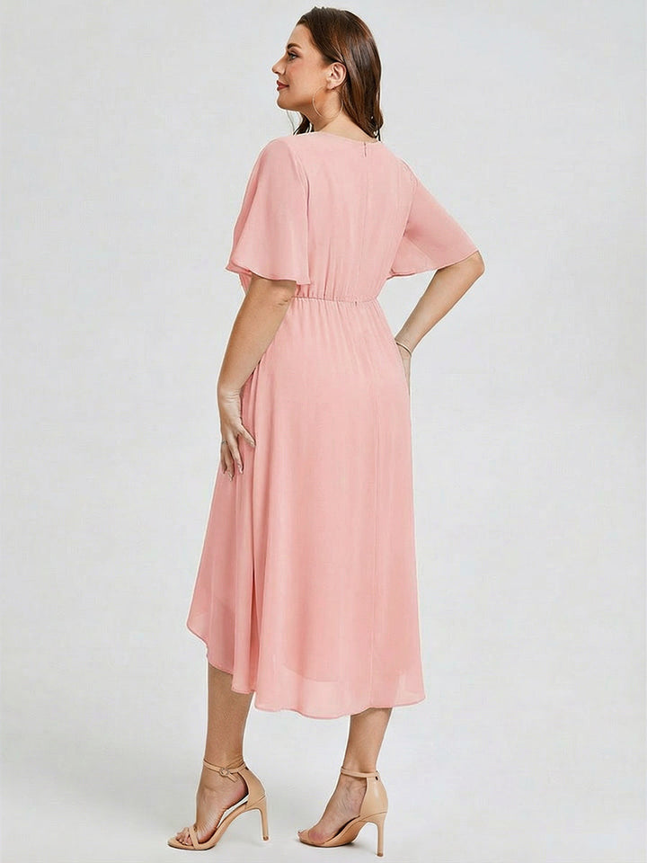 pretty FLORENCIA|Plus Size Printed Mermaid Chiffon Wedding Guest Dress