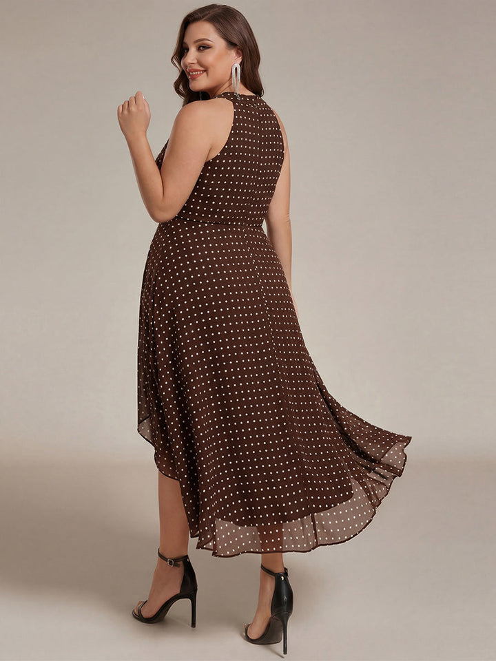 ever POSIE|Gathered Chiffon Sleeveless Wedding Guest Dress