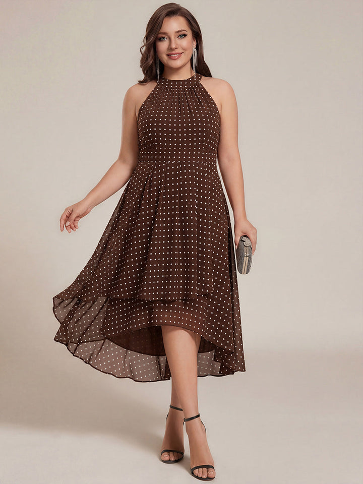 ever POSIE|Gathered Chiffon Sleeveless Wedding Guest Dress