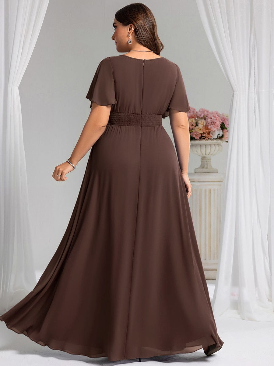 ever KIMORA|Simple Chiffon Pleated A-Line Bridesmaid Dress