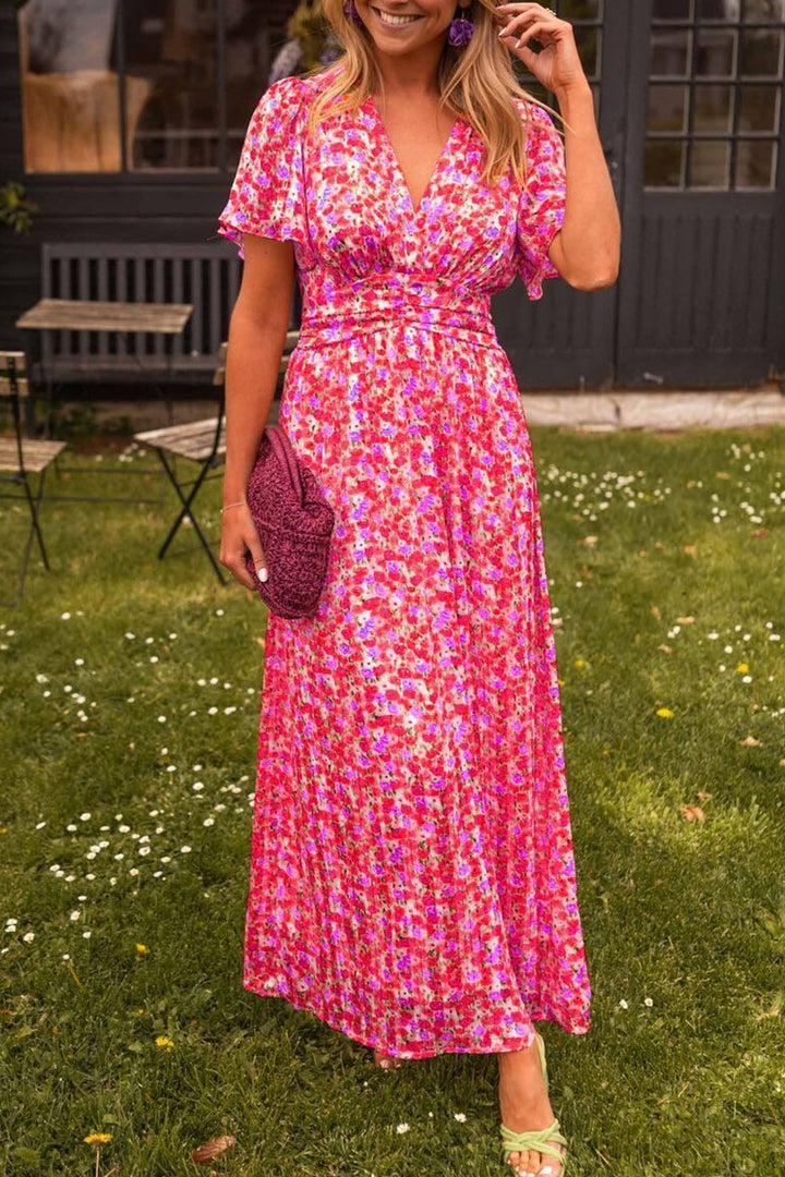 WILLOW | Floral Maxi Dress with Flattering V-Neckline