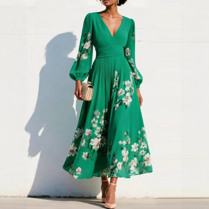 Aurelia | Midi Dress with V-Neck