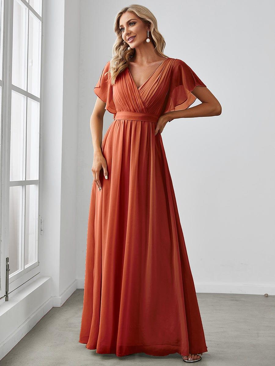 ever LEORA|A-Line Pleated Chiffon Tie-Waist Wedding Guest Dress