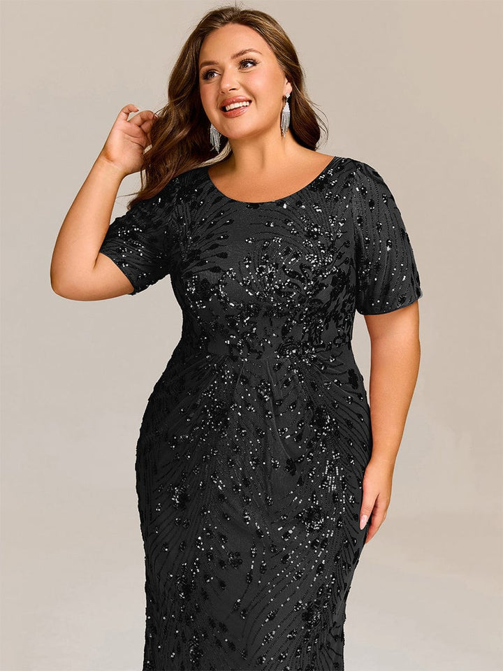 pretty HAYLEN|Plus Size Sequin Mermaid Formal Dress