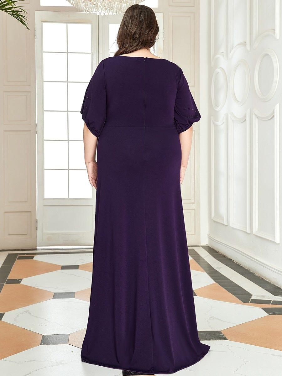 pretty VICOTIRE|Simple Plus Size Bodycon Maxi Mermaid Wedding Guest Dress