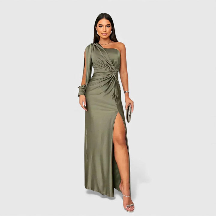 LYNN™ | Elegant Maxi Dress with One-Shoulder Fit for Evening &amp; Parties