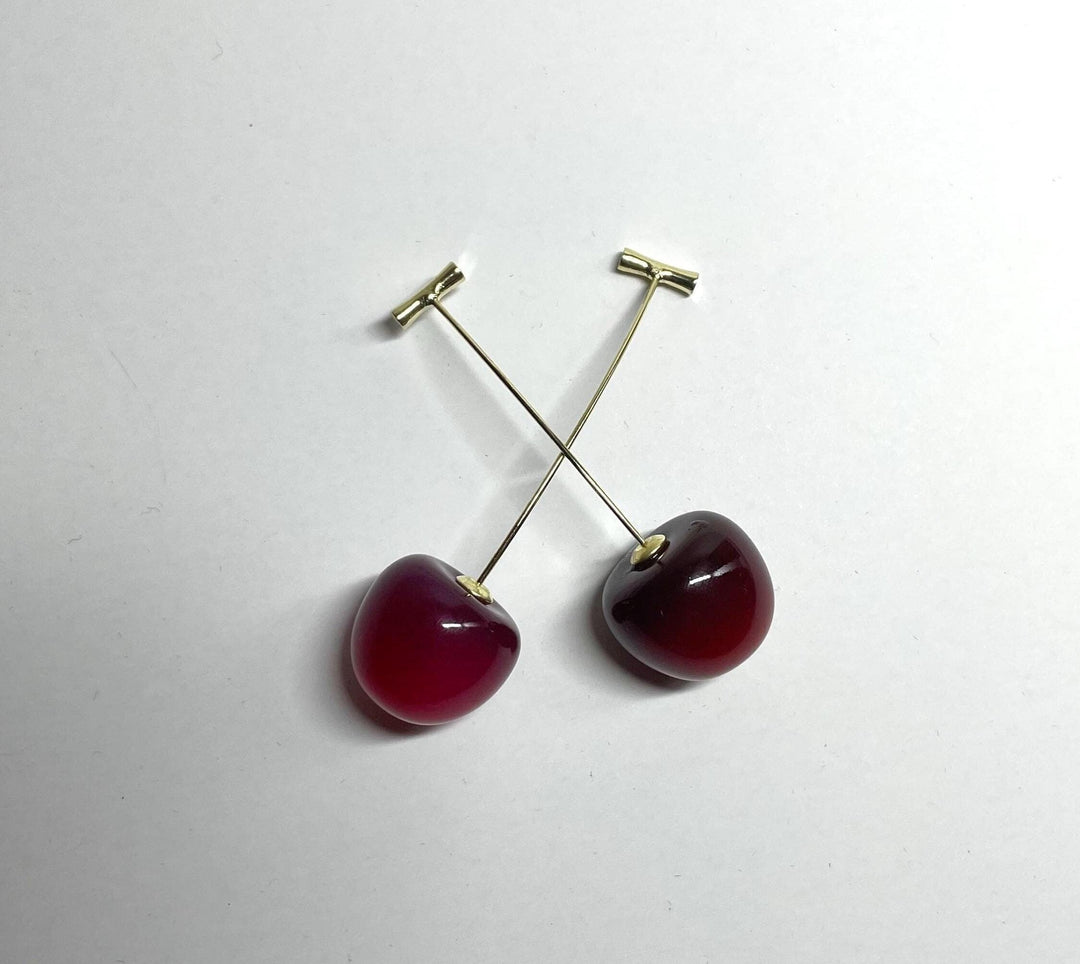 Blood Red Cherry Earrings, Y2K Jewelry, Y2K, Coquette, Lightweight, White Elephant Gift, Galentine&