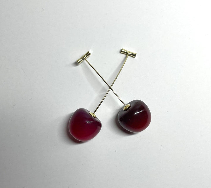 Blood Red Cherry Earrings, Y2K Jewelry, Y2K, Coquette, Lightweight, White Elephant Gift, Galentine&