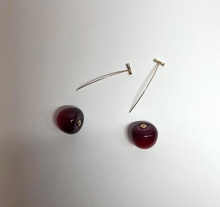 Blood Red Cherry Earrings, Y2K Jewelry, Y2K, Coquette, Lightweight, White Elephant Gift, Galentine&