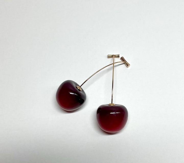 Blood Red Cherry Earrings, Y2K Jewelry, Y2K, Coquette, Lightweight, White Elephant Gift, Galentine&