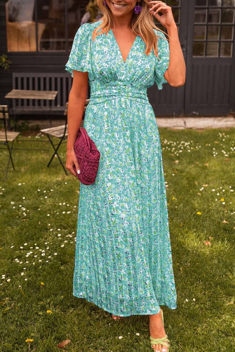 Mariella | Long Floral Dress with Romantic and Light Style