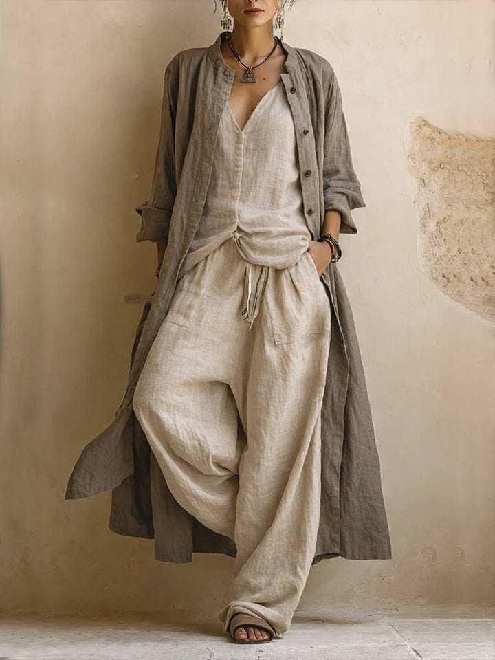 Boema™ | Ensemble 3 Pièces Bohème Coton &amp; Lin