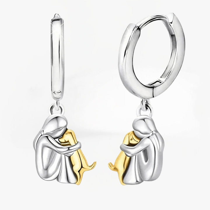 Ginny™ - Earrings with Dog Icon (Round Closure)