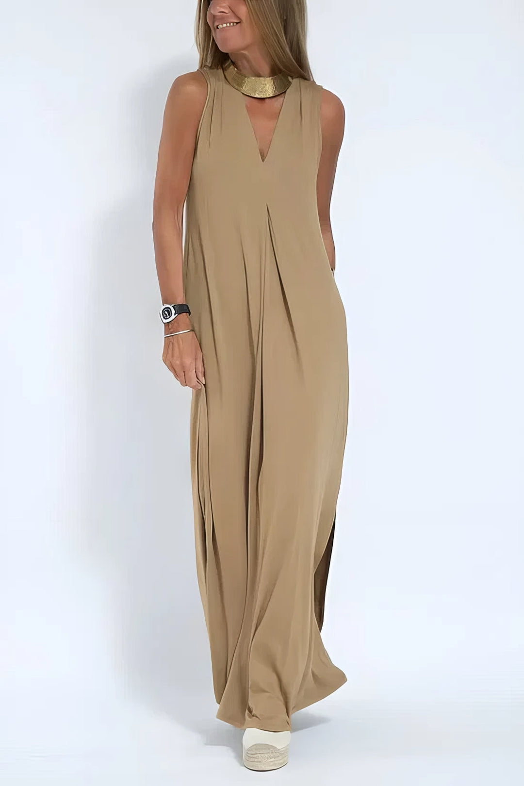 ELISE | Elegant Long Dress with Matching Cardigan Free